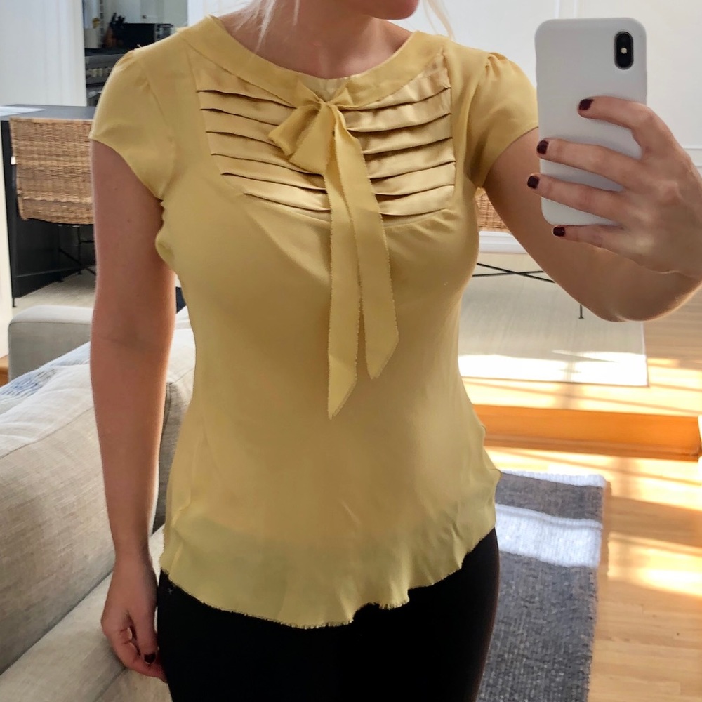 Intermix Sir The Label Silk & Sheer Chiffon Blouse
